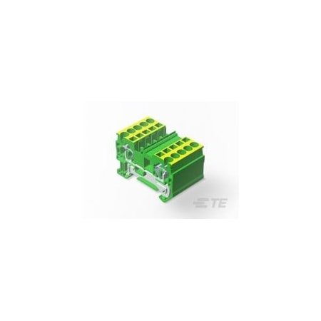 Te Connectivity Terminal Block, Grounding, 600 V AC, 10 AWG 2271586-1